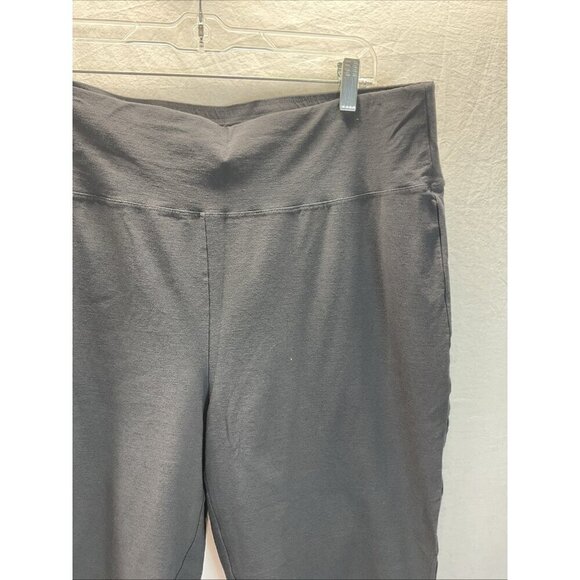 Eileen Fisher Dark Gray pull on Straight Leg Pants Size 1X Career comfort - Picture 3 of 8